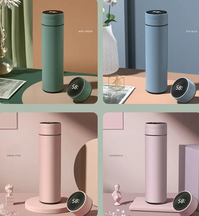 500ML Temperature Display Thermos Cup Stainless Steel Divided Thermos Bottle Outdoor Vacuum Insulated Cup Father's Day Gift - Shoppiline