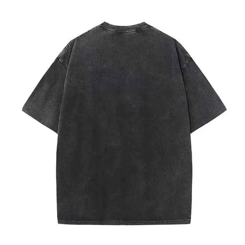 Wonderful Night Skeleton Butterfly Wave Print Womens T-Shirts Fashion Oversized Tops Street Comfortable Clothing Loose Wash Tee