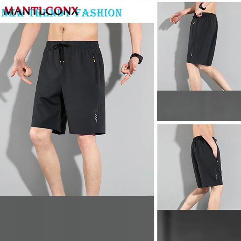 Men's Shorts Summer Football Soccer Sports Short Pants Breathable Drawstring Quick Dry Running Sports Shorts Men Jogging Bottom