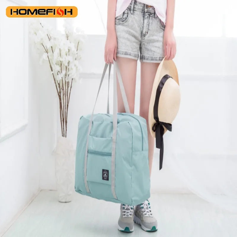 Homefish Folding Travel Storage Bag Large Capacity Luggage Handbag for Travel Moving