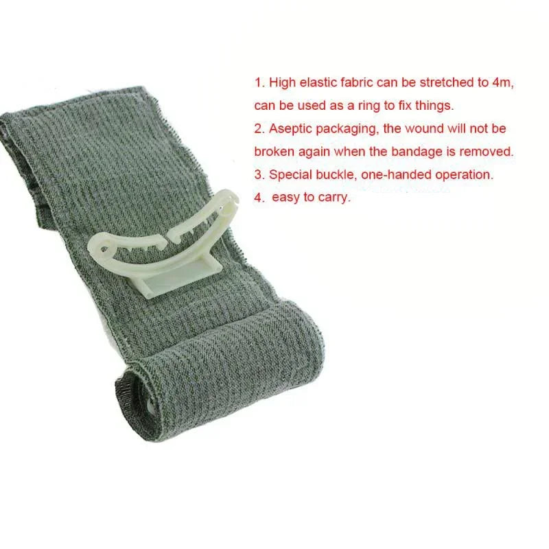 4/6 Inch Israeli Bandage Elastic Wrap Sterile Emergency Bandage Essential for Camping, Hiking,Tactical,Home | Medical Trauma Kit