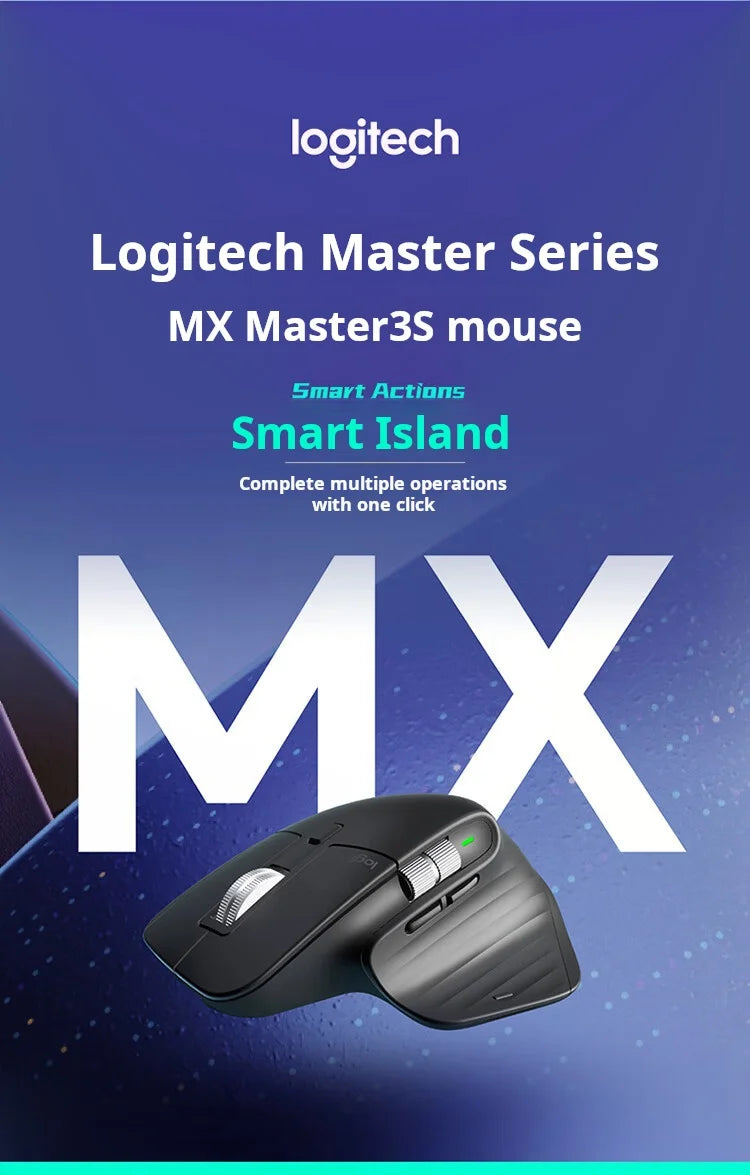 NEW Original Logitech MX Master 3S Wireless Bluetooth Mouse Business Office Softtone Mouse Ergonomic Business Office Mouse - Shoppiline