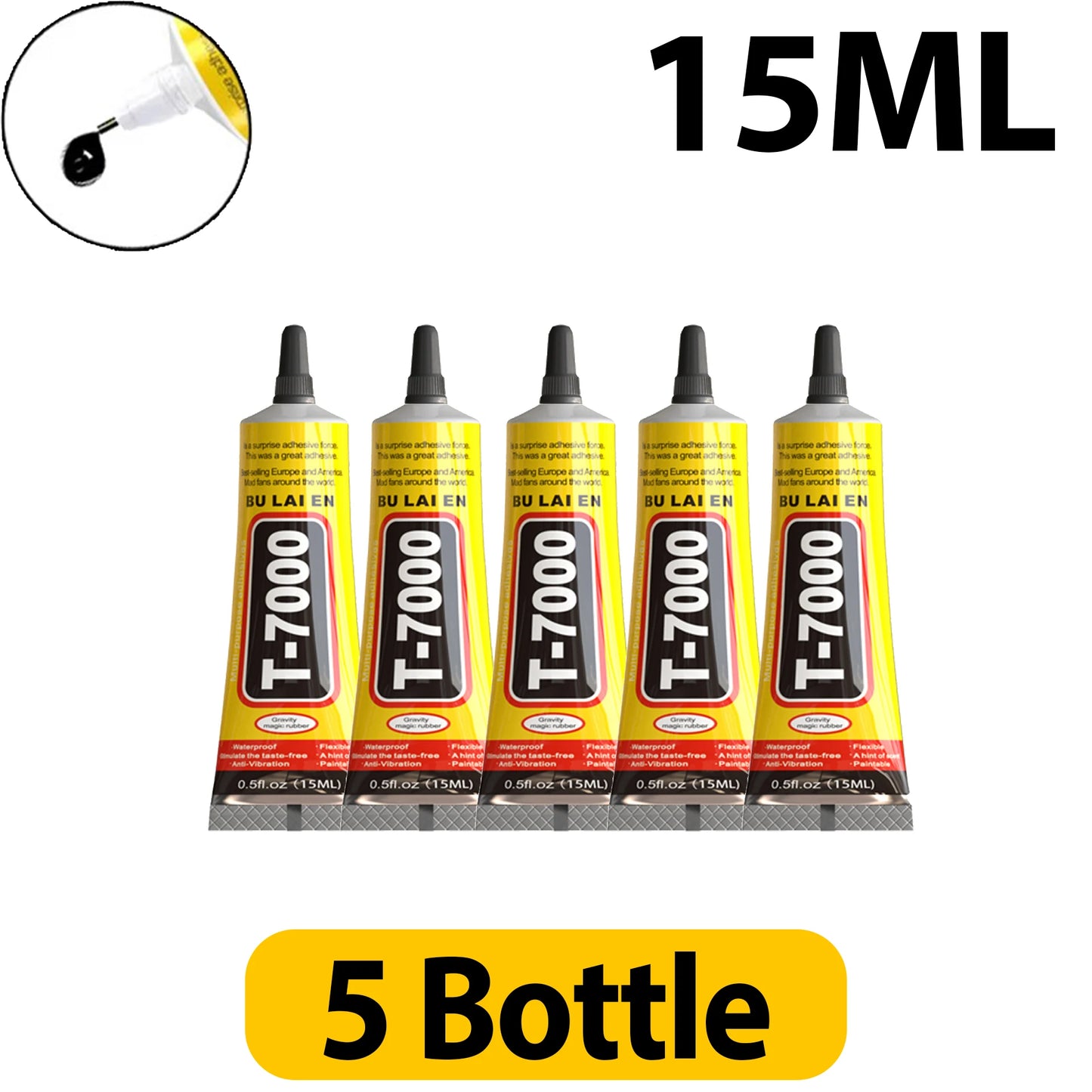 1/5Pcs B7000 Glue Mobile Phone Screen Superglue T-7000 Adhesive Telephone Glass Glue Repair Point Diamond Jewelry DIY Glue Tools