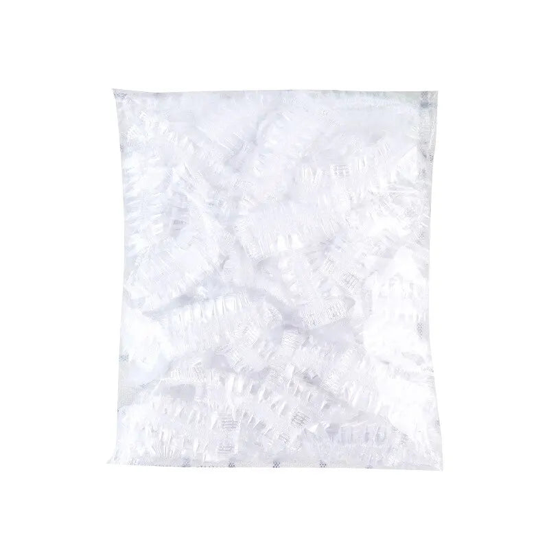 100PCS Disposable Hair Earmuff Dye Transparent Elastic Shower Hair Dye Protection Tool Shield Waterproof Earpack Plastic Wrap