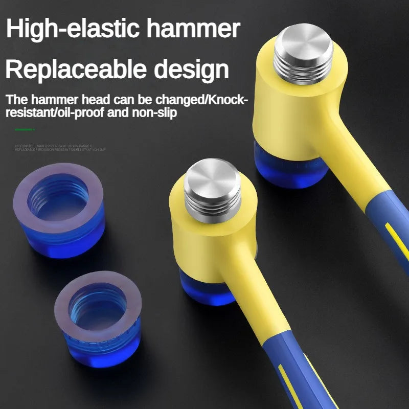 Detachable Insulated Double-Headed Installation Hammer 25mm-45mm Rubber Handle Soft Grip Hammer for Installation Work - Shoppiline