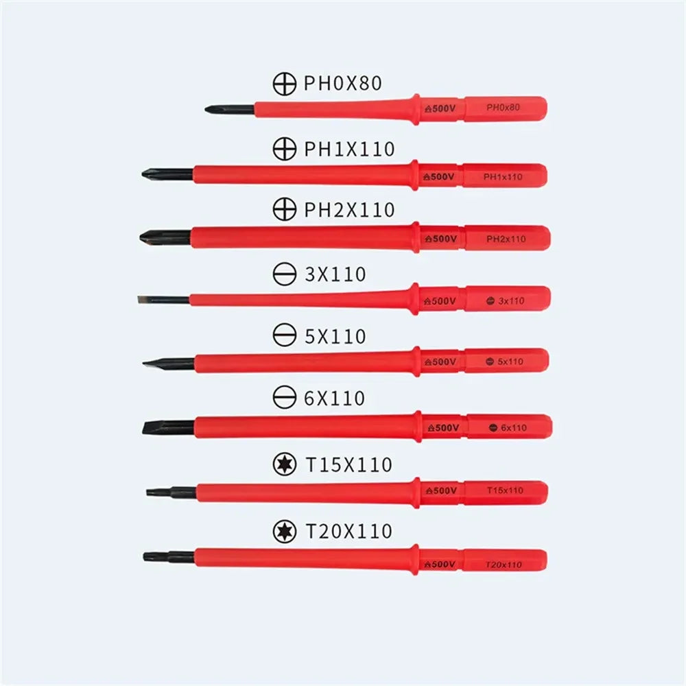 New Hexagonal Screwdriver Insulated Electrician Screwdriver High Hardness Set Magnetic Cross Word Shaped Plum Blossom
