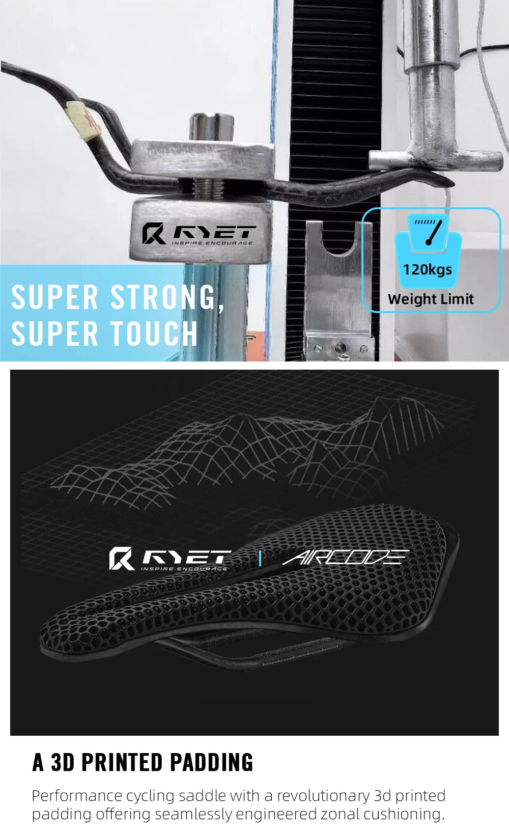 RYET Full Carbon 3D Printed Saddle Ultralight Hollow Comfortable Breathable MTB Road Racing Bike Cycling Seat Bicycle Accessory - Shoppiline
