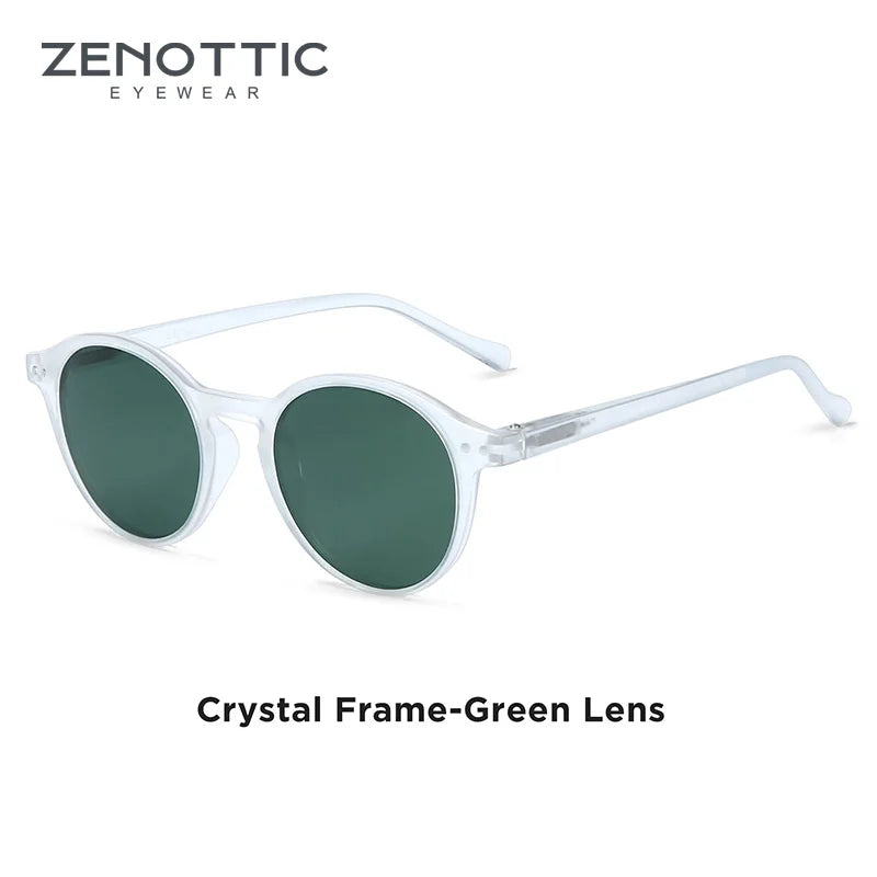 ZENOTTIC Lunettes de Soleil Rétro Polarisées 2023 2024 Hommes Femmes Vintage Petite Monture Ronde Lunettes de Soleil Verres Polarisés UV400 Nuance