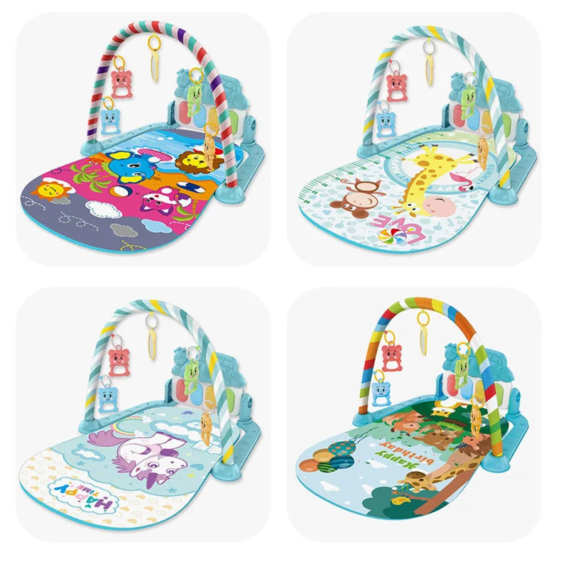 Baby Musik Spieldecke Krabbeldecke Neugeborenen Teppich Pedal Klaviertastatur Baby Fitness Rack Spielmatte Krabbelspielkissen Spielzeug Geschenk