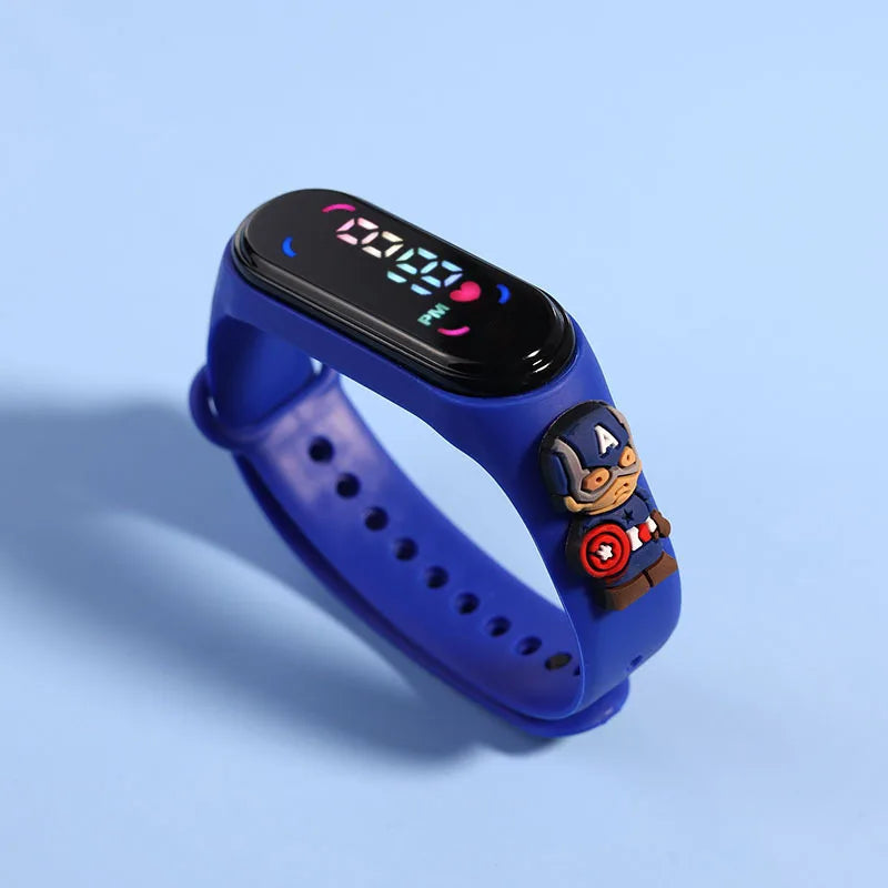 Mode Mickey Kinderuhren für Mädchen Elektronisches Armband Sport Touch LED Spiderman Puppe Kinderuhr Frauen Wasserdichte Uhr
