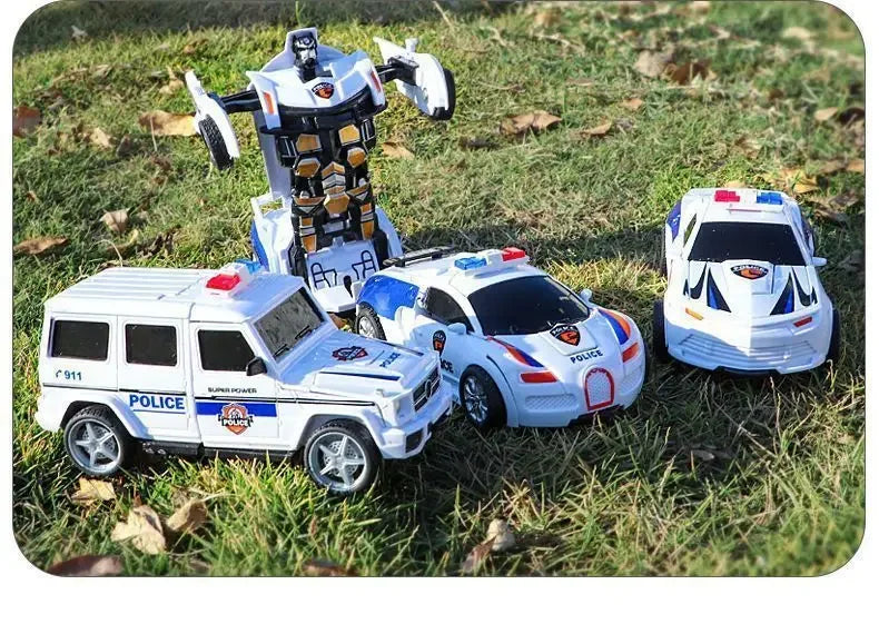 Verformbares Spielzeugauto, Trägheitsaufprall, Ein-Knopf-Verformung, Jungenpuzzle, Kollisionsverformung, Autobot-Roboter