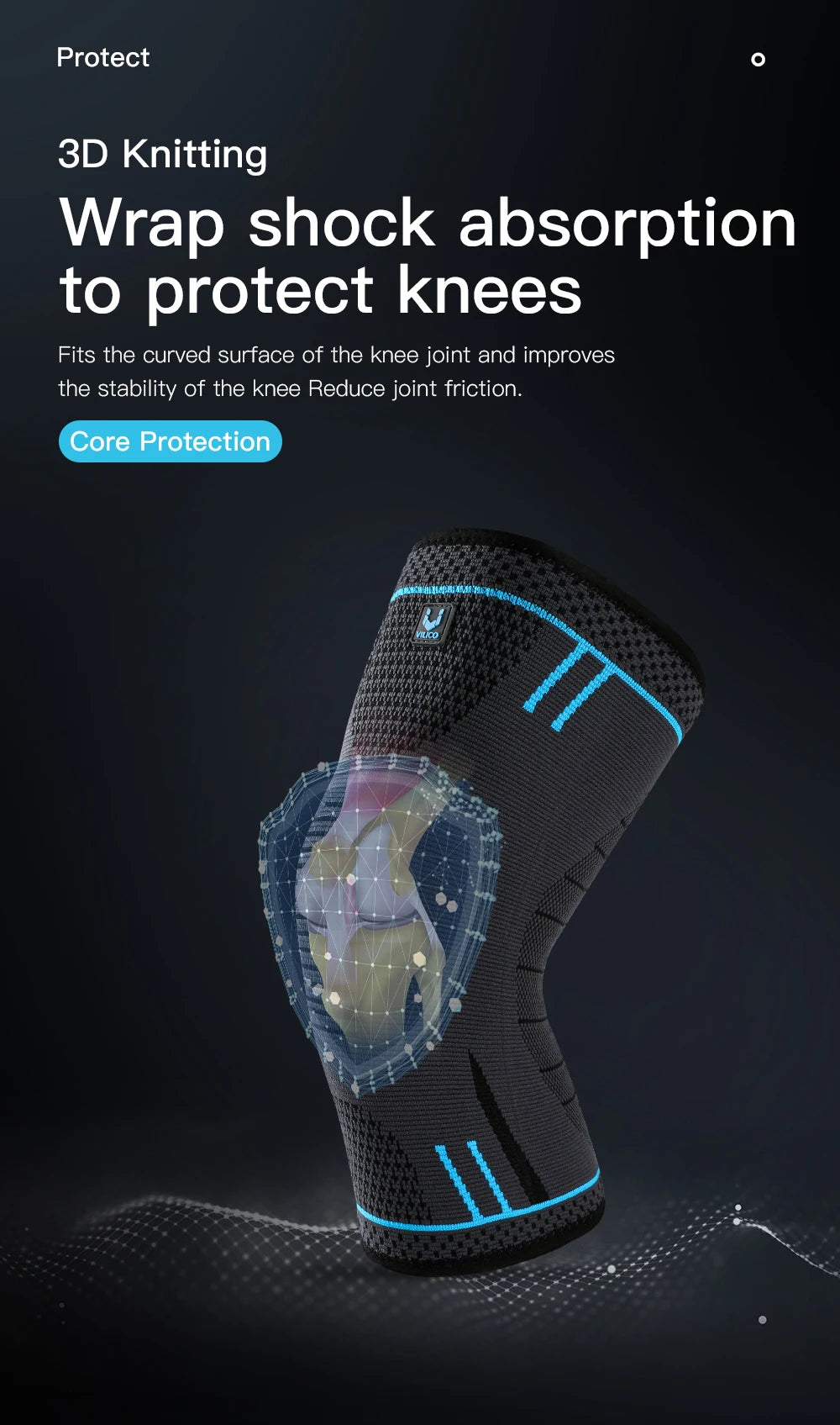 1 Pc Elastic Breathable Compression Knee Support Sleeve for Basketball Running Cycling