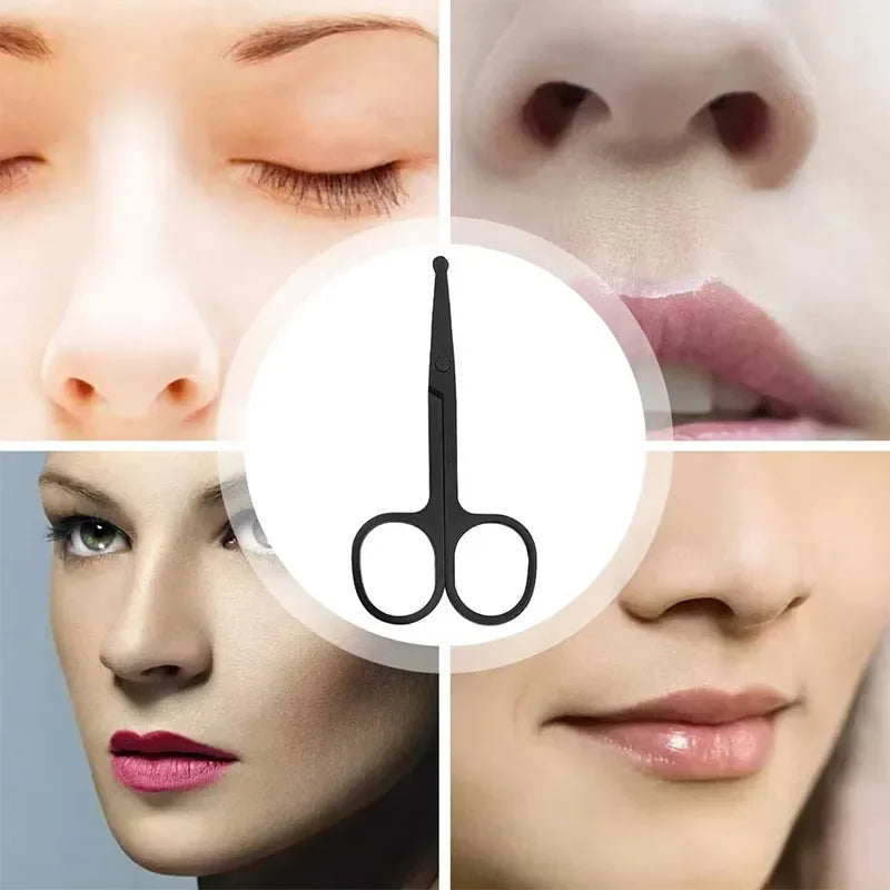 Unisex Stainless Steel Nose Hair Clippers round Head Painless Trimming Portable Facial Grooming Tool for Men And Women