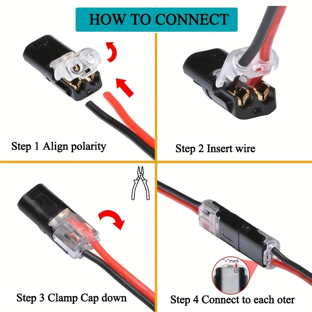 2 Pin Way Plug Car Wire Cable Auto Electrical Connector Strip Terminal Connection Tools New Waterproof Electrical Connector