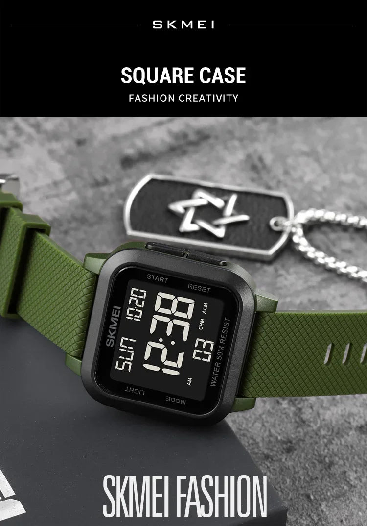 SKMEI 1894 Sport Electronic Watch for Men Shockproof Waterproof Countdown Mens Wristwatch Military Alarm Clock 1960 Reloj Hombre
