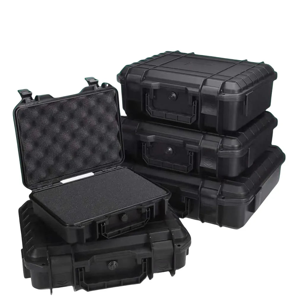 Waterproof Hard Carry Case Bag Toolbox With Pre-cut Sponge Storage Box Safety Protector Organizer Hardware Box Impact Resistant - Shoppiline