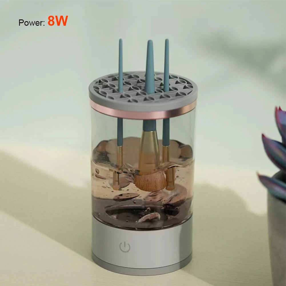 Makeup Brush Cleaner Machine USB Powered Electric Make-Up Brush Cleaner Dryer Dust-Proof for All Size Beauty Makeup Brushes Set