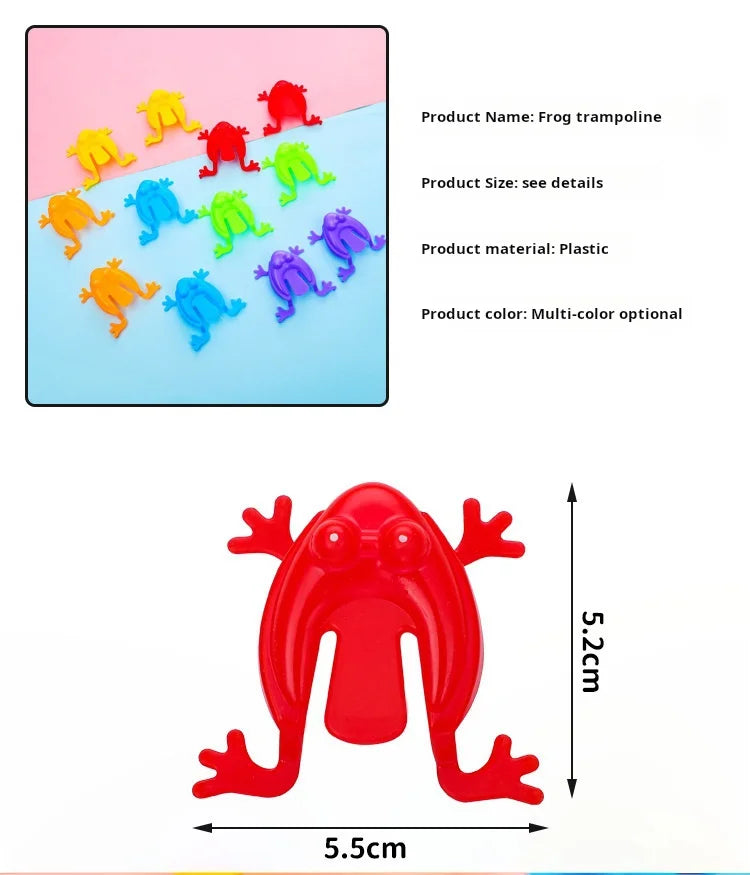 20pcs Solid Color Jumping Frog Plastic Bouncing Frog Jumping Frog Children Educational Toy,Gift for Kids Party Favors, Birthday