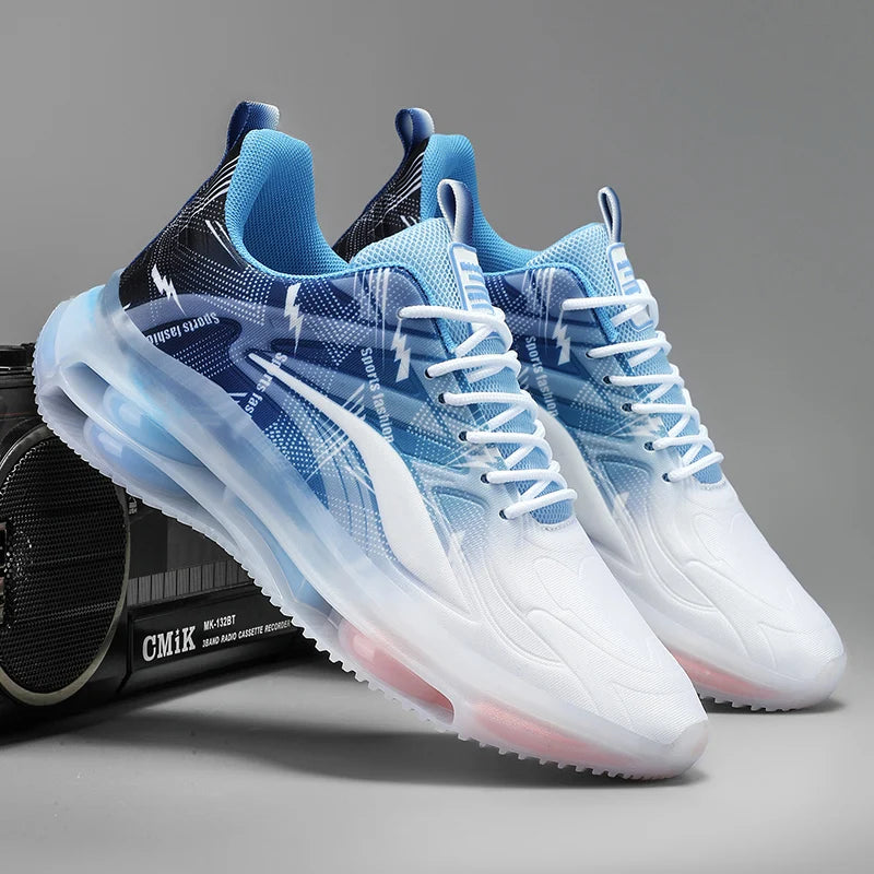 Men's Fashionable Basketball Shoes with Air Cushioning, Comfortable and Non-Slip, Breathable and Shock-Absorbing, Suitable for Men's Outdoor Activities
