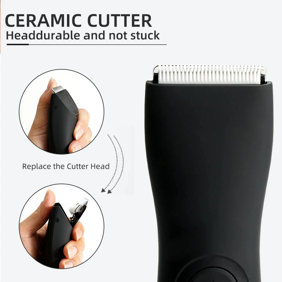 HOMEFISH Mens Body Hair Trimmer for Men Balls Women Lady Shaver Hair Removal Bikini Trimmer Groin & Body Shaver - Shoppiline