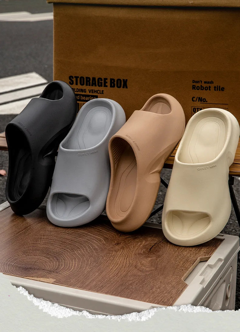 Comwarm Summer Classic Flip Flops Men Fashion Beach Sandals Antislip Indoor Bathroom Slippers Comfy Casual Sandals EVA Slippers