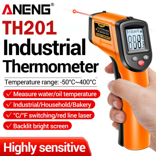 ANENG TH201 Thermometer Celsius Display Digital Infrared Thermometer Highly Sensitive Non-contact Temperature Measuring Gun Tool - Shoppiline