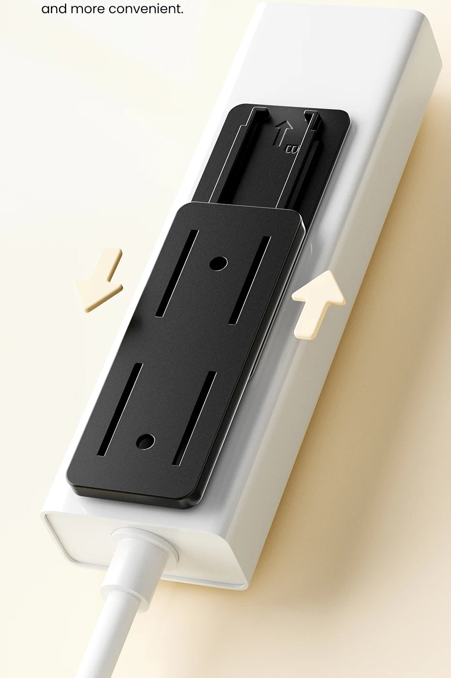 Toocki Power Strip Holder 1/2/3 Pcs Desk Charging Cable Organizer Wall-hanging Plug Fixer Self-Adhesive Storage Holders for Room