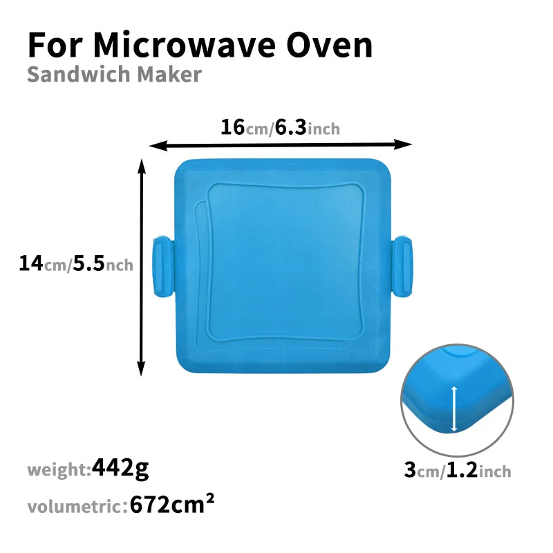 1pc Food Grade Silicone Easy-to-Use Microwave Sandwich Maker with Adjustable Silicone Straps Quick, Even Cooking for Crispy Toas - Shoppiline
