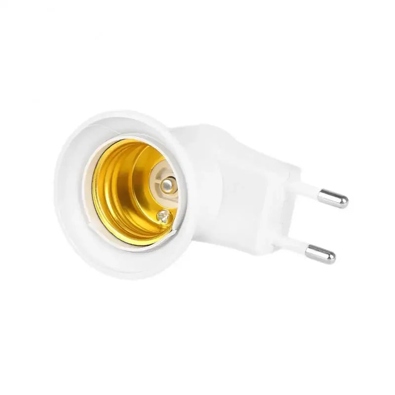 E27 LED Light Lamp Bulbs Socket Base Holder EU/US Plug Adapter ON/OFF Switch White bulb holder