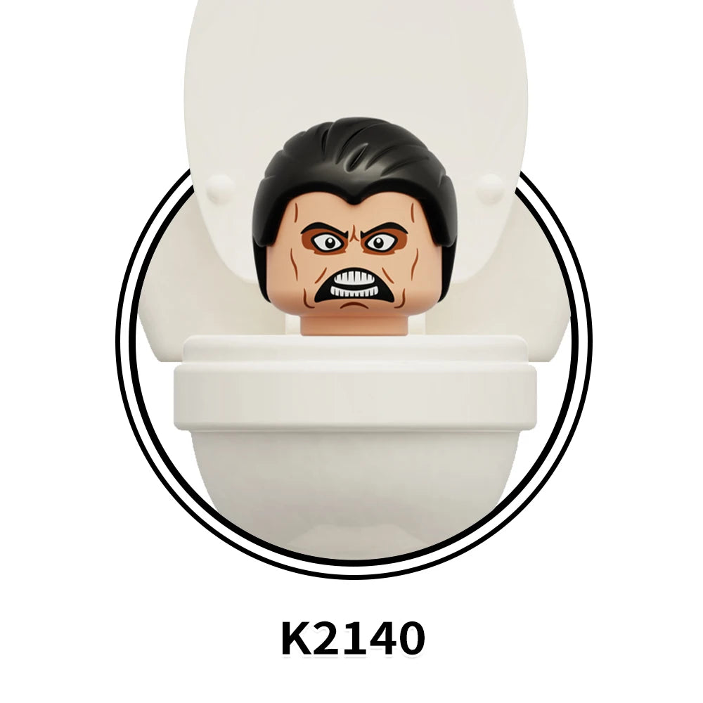 MOOXI Actionfiguren Teile Set MOC Steine Skibidi Toilet Man DIY Baustein Lernspielzeug für Kinder Figuren Geburtstagsgeschenk