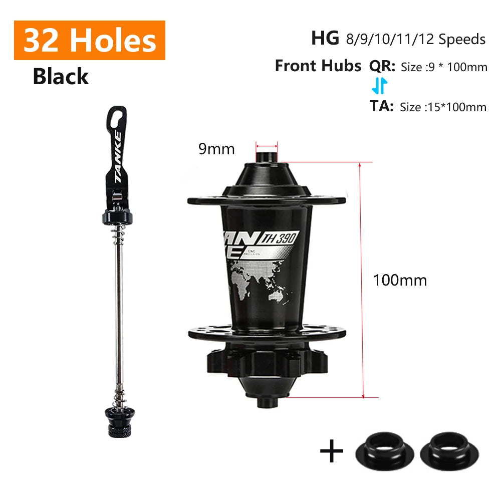 TANKE MTB 120 Click Hub 6 Bearing Bike Front Rear 28 32 36 Holes Disc Brake QR Bicycle mass thunder Noisy Cube 6 Pawl Hubs TH390