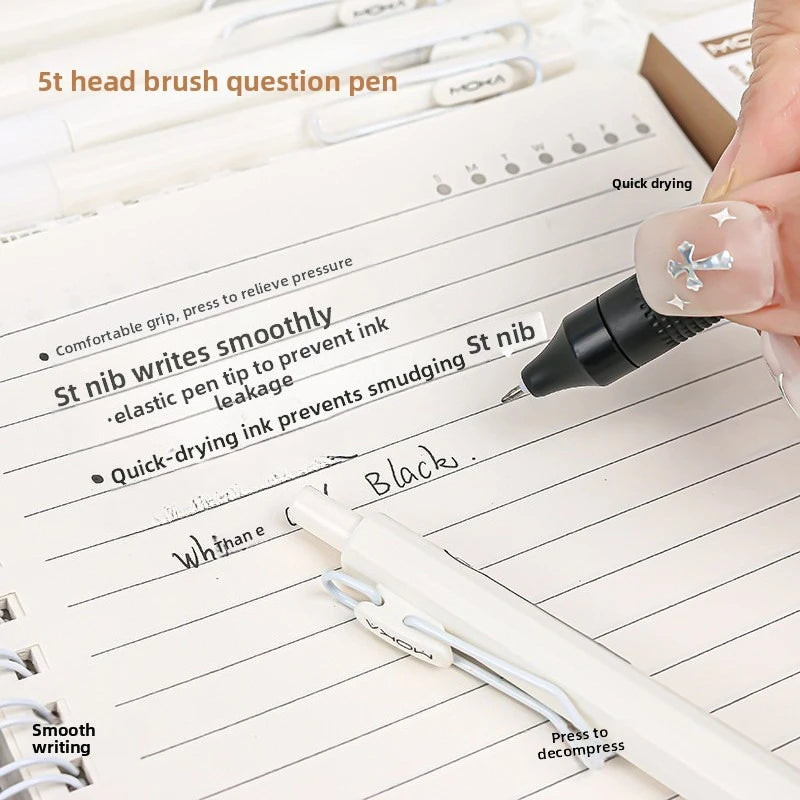 Creative Press Neutral Pen Signature Pen Black Pen Student Supplies Quick Drying Pen Stationery
