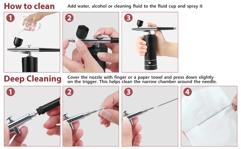 Airbrush Nail with Compressor Portable Air Brush with Compressor For Nails Art Cake Painting Craft Airbrush Nail Art Compressor - Shoppiline