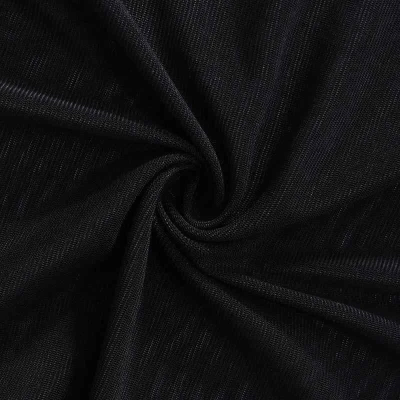 Women's Square Collar Mini Dress Y2K Gauze Long Sleeve Sheer Sexy Night Outfit Clubwear Solid Color