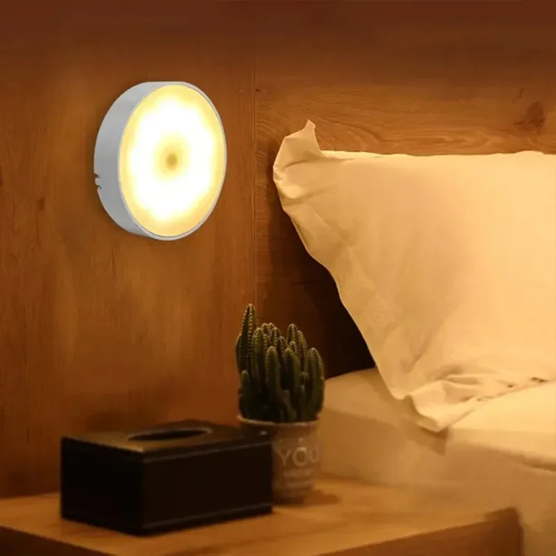 HOMEFISH Motion Sensor LED Night Light USB Rechargeable Wireless Closet Lamp for Kitchen Cabinet Wardrobe Staircase