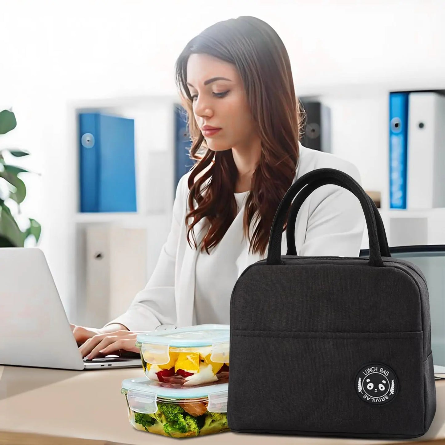 Lunch Bag Insulated Cooler Bag Women and Men Reusable Cooler Tote Lunch Box Bags Small Tote Lunch Pouch for Work Office Picnic