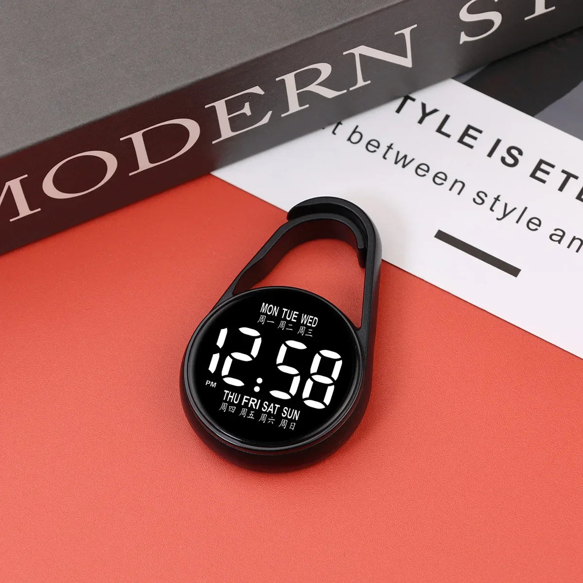 LED Electronic Hanging Watch Night Light Digital Electronic Hanging Watch Pocket Watch
