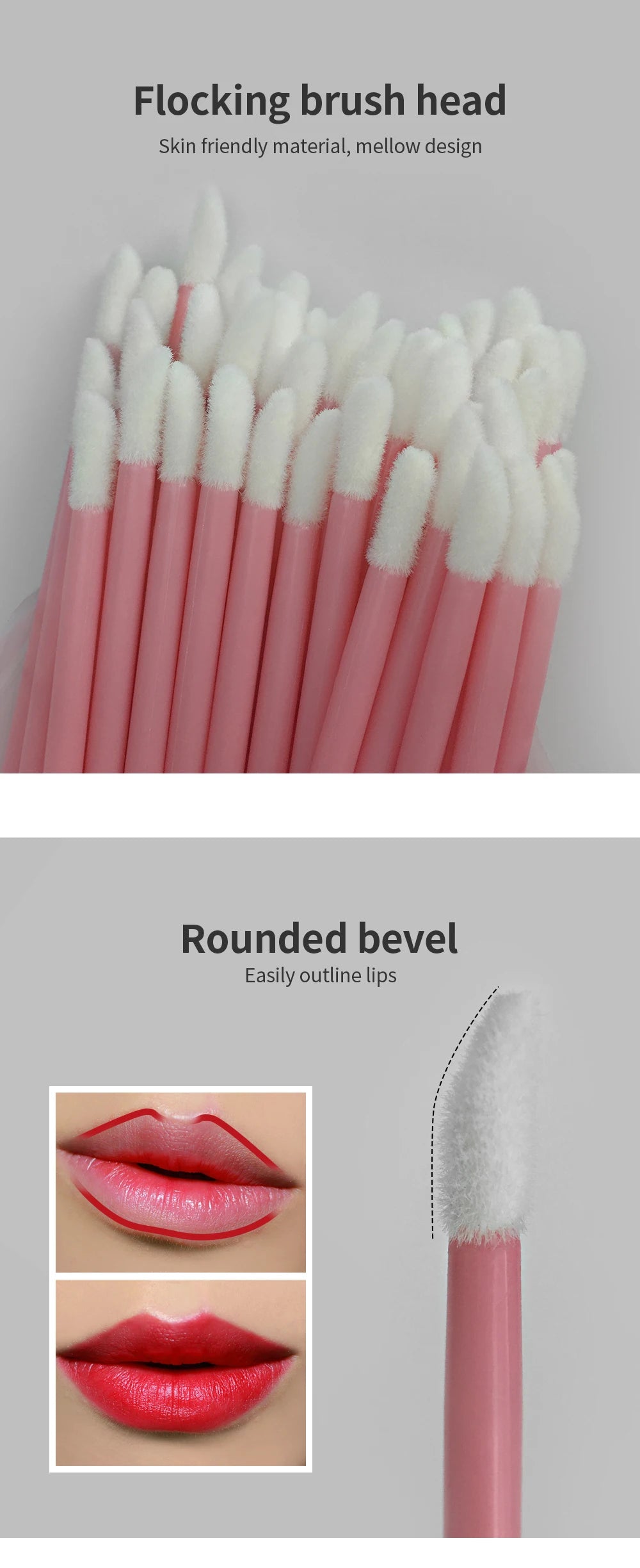 50 Pcs Disposable Cosmetic Lip Brush Makeup Lipstick Mascara Wands Applicators Eyelash Cleaner Lip Gloss Make Up Brushes Tools
