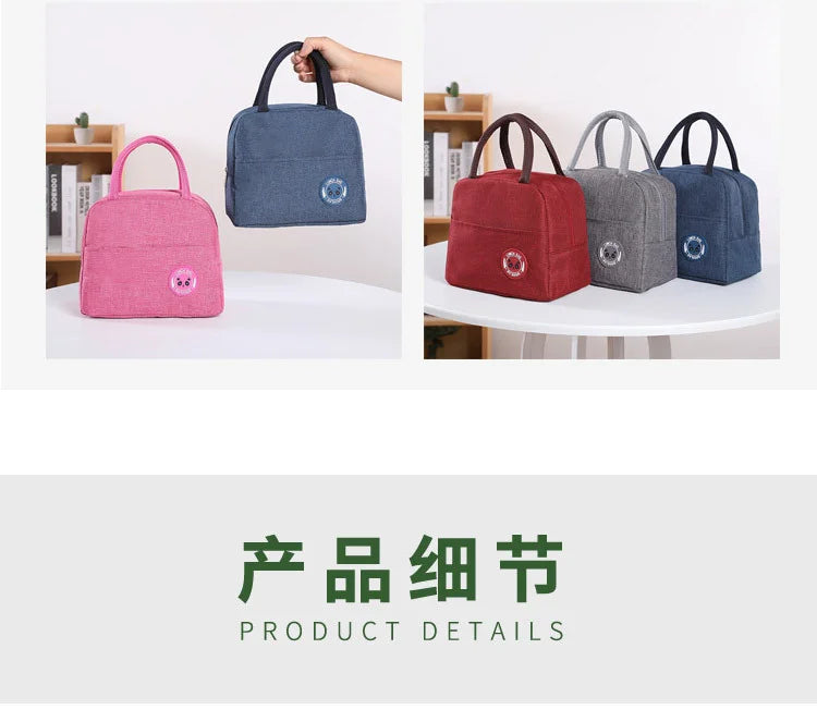 Neue japanische einfarbige vielseitige Kation-Frischhaltetasche, Eisbeutel, Bento-Wärmeisolierungstasche, Studenten-Brotdose, tragbare Ther