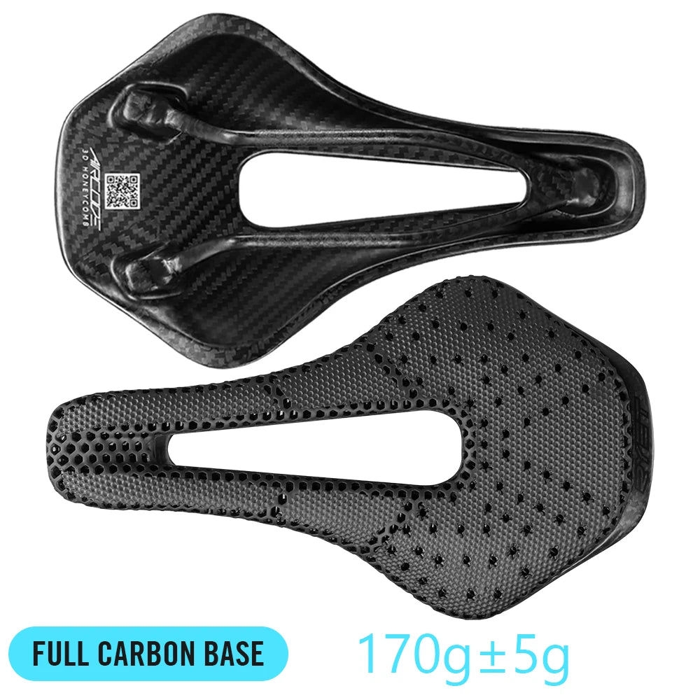 RYET Full Carbon 3D Printed Saddle Ultralight Hollow Comfortable Breathable MTB Road Racing Bike Cycling Seat Bicycle Accessory - Shoppiline