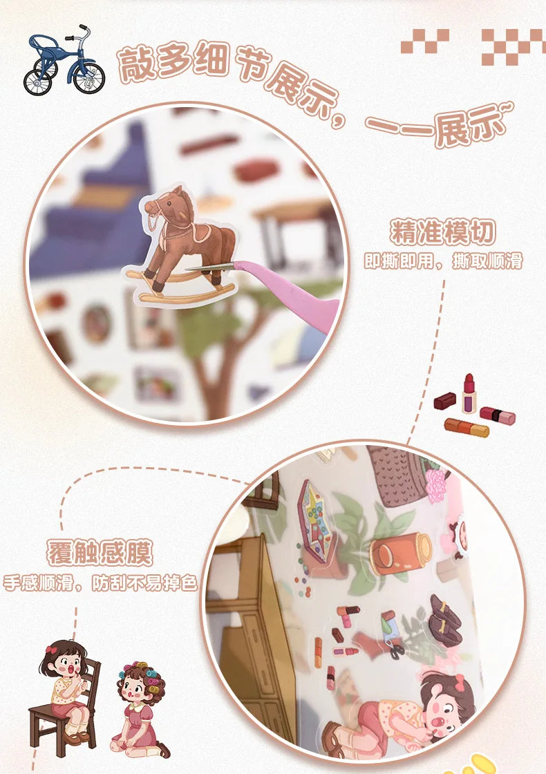 Kawaii convenience store 3D Childhood memories Landscape Sticker DIY Pocket Cabin Scene Halloweengifts