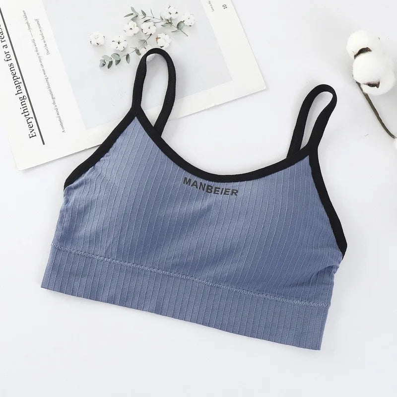 New Sports Bra for Women Gym Sexy Crop Top Bra Women Cotton Underwear Soft Comfort Tube Tops Female Brassiere Tops for Girls