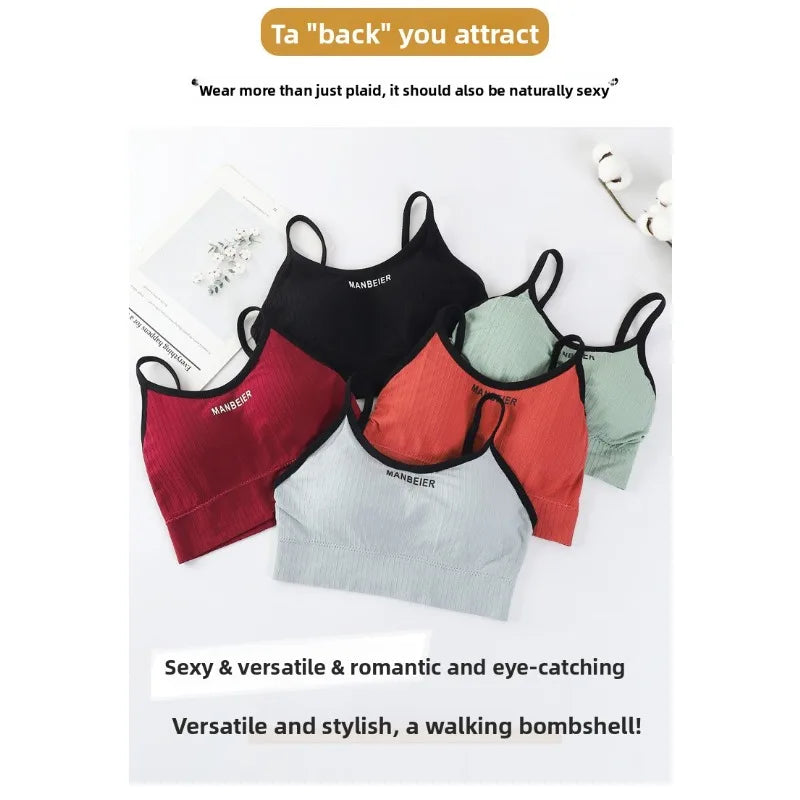 New Sports Bra for Women Gym Sexy Crop Top Bra Women Cotton Underwear Soft Comfort Tube Tops Female Brassiere Tops for Girls