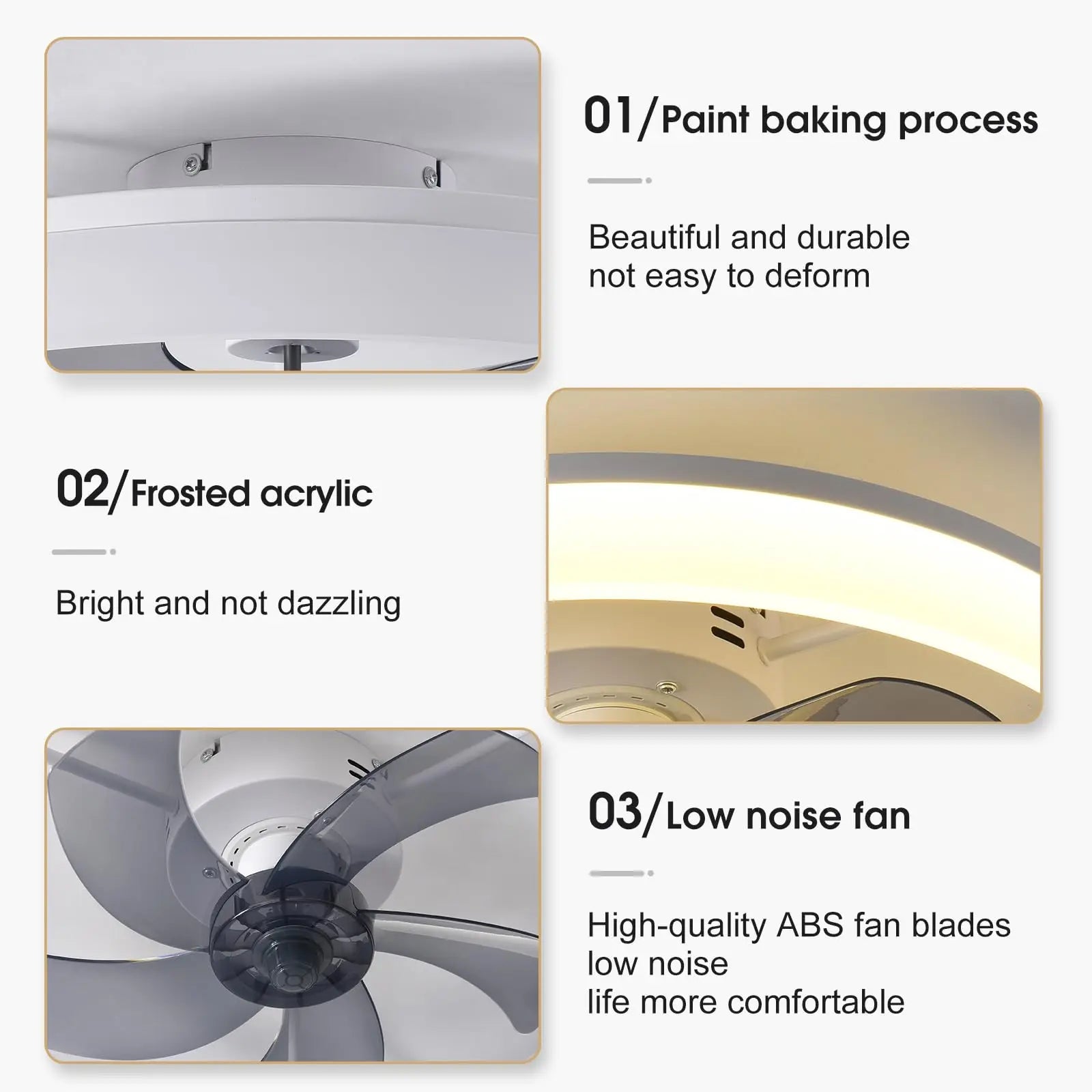 Simple LED Ceiling Fan Light Remote Control with Infinite Dimming 6 Levels of Wind Speed Living Room Bedroom chandelier fan - Shoppiline