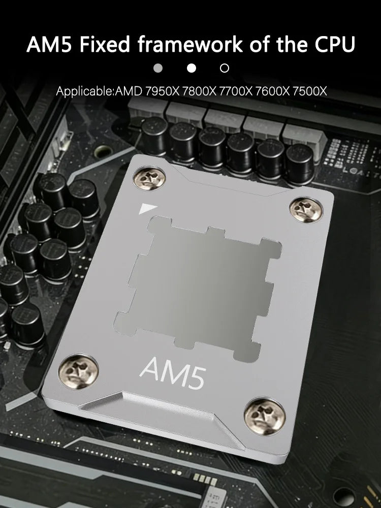 AM5 CPU Bending Corrector Aluminum Alloy Contact Frame for AMD Ryzen 7950X 7800X 7700X 7600X 7500F