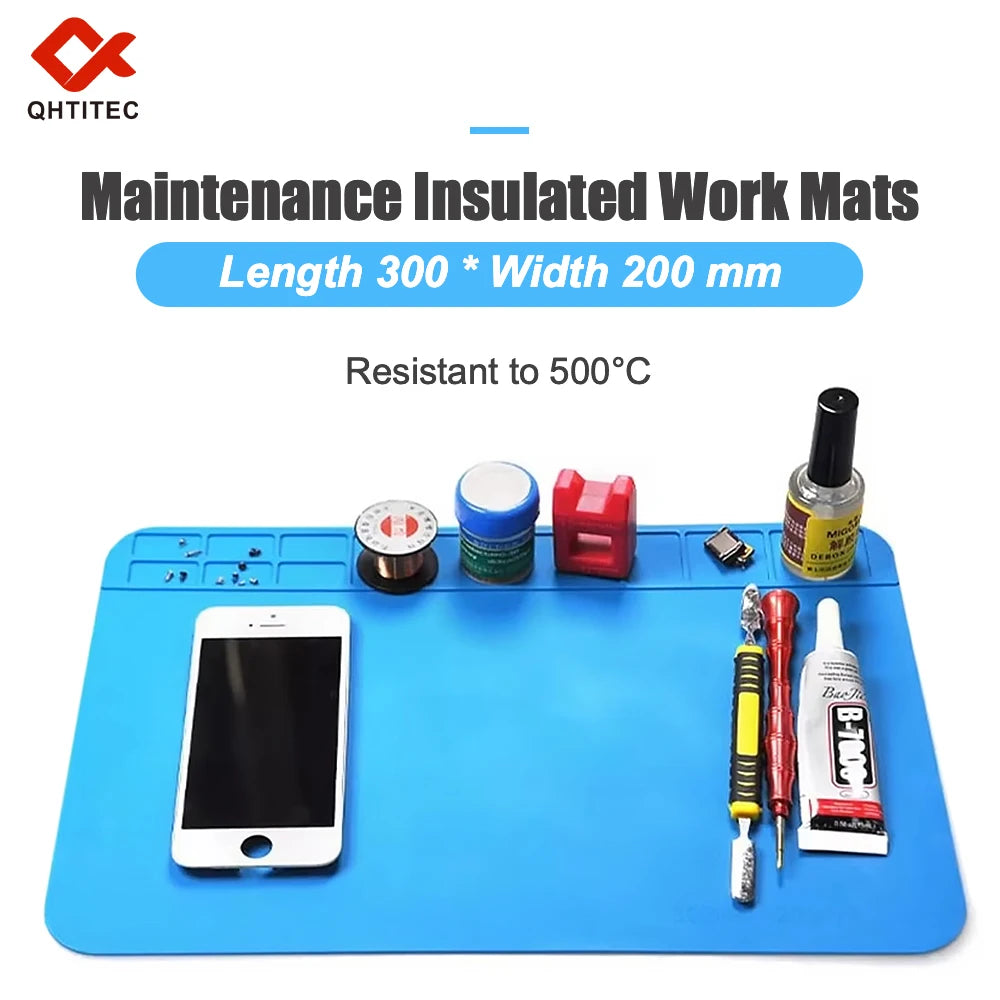Anti-static ESD Soldering Silicone Mat Heat-Resistant Work Pad For Hot Air Gun Soldering Station Repair Desoldering Platform