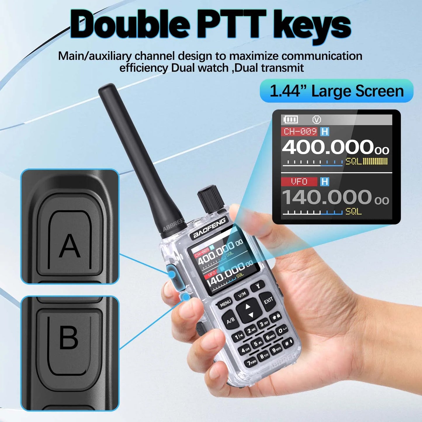 BAOFENG UV-5R Mini Walkie Talkie Multi Band Bluetooth Programming Wireless Copy Frequency 999CH AM FM Long Range Two Way Radio - Shoppiline