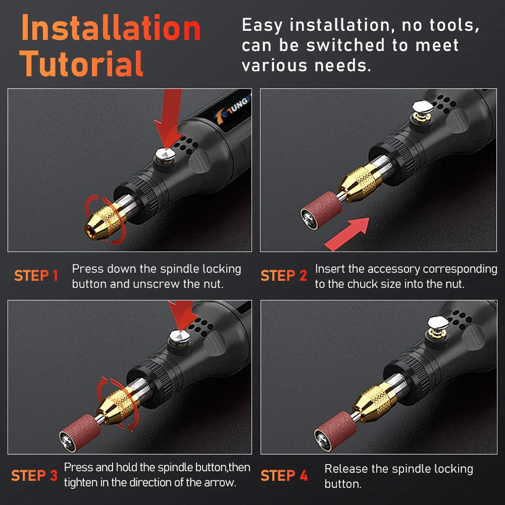 Mini Electric Drill USB Wireless Mini Handheld Drill Rotary Tool Woodworking Engraving Pen Dremel Tools for Jewelry Metal Glass - Shoppiline