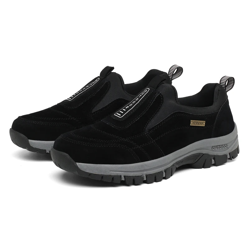 Classic Outdoor Men Sneakers Spring Slip On Casual Shoes Breathable Suede Leather Shoe Anti-skid Walking Shoe Hot Sale Footwear