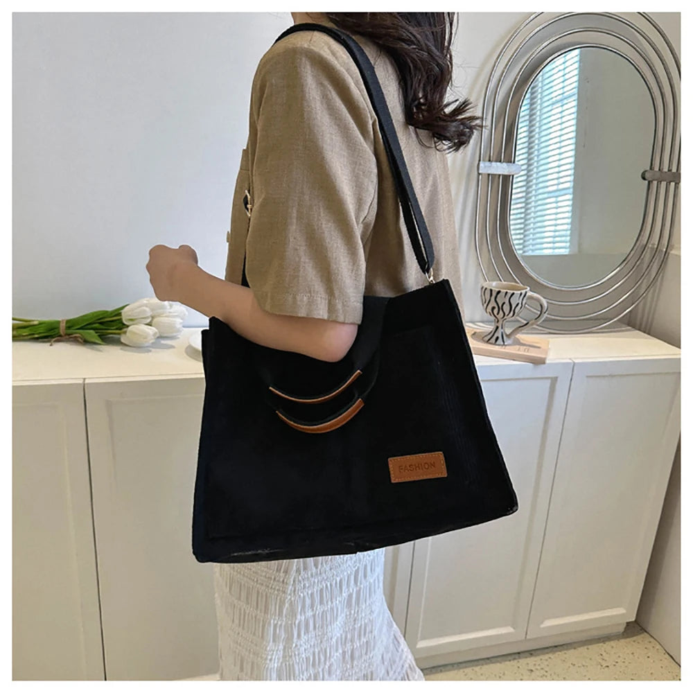 Damenhandtasche, neue modische Canvas-Umhängetasche mit großem Fassungsvermögen, Crossbody-Tasche, Pendeltasche  zwq